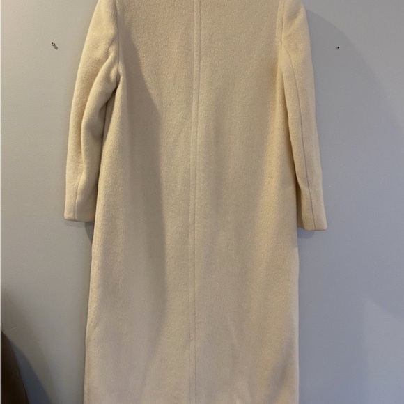Evan Picone Classic Cream Long Wool-Blend Coat - Picture 8 of 8
